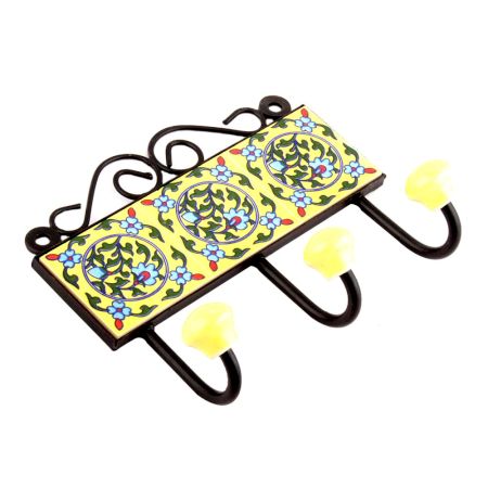  Yellow Forest Green Leaf Floral Tiles Hook